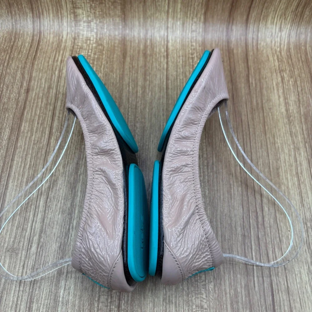 Tieks Ballet Flats Women Blush Pink Patent Size 6 Leather Foldable Gavrieli